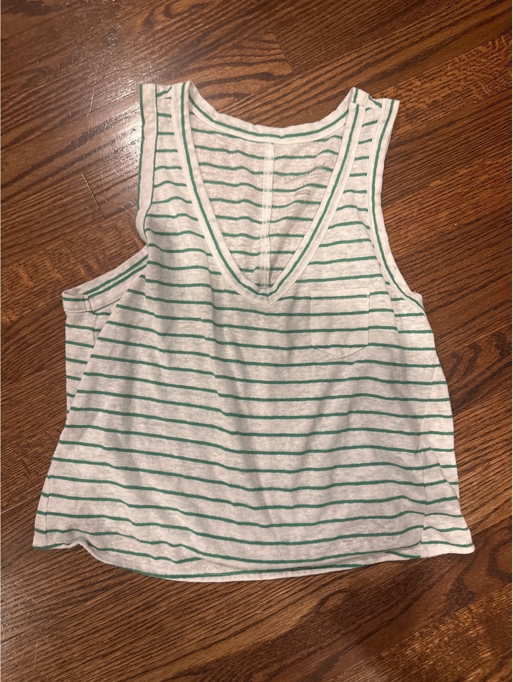 Universal Thread Linen Blend Stripped Tank Size Medium